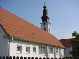 Oberwart Kirche, altes Pfarrhaus, Gemeindefestsaal – Frontansicht